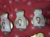 peixe para parede em gesso marrom